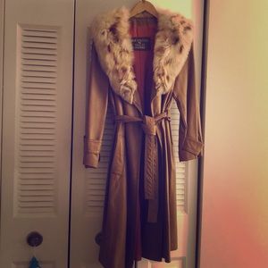 Early 70 late 60’s leather trench coat